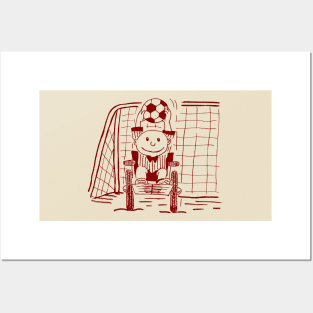 WHEELCHAIR SOCCER GOALIE MAROON Posters and Art